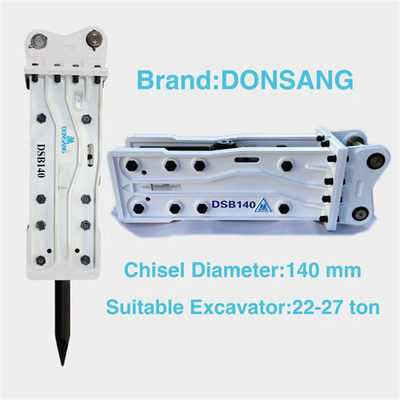 140mm Wide Chisel Excavator Hydraulic Breaker Side Type Rock Hammer Attachment