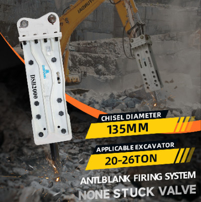Excavator Hydraulic Breaker Rock Hammer Breaker Mining High-frequency Vibration Hydraulic Breaker OEM Factory