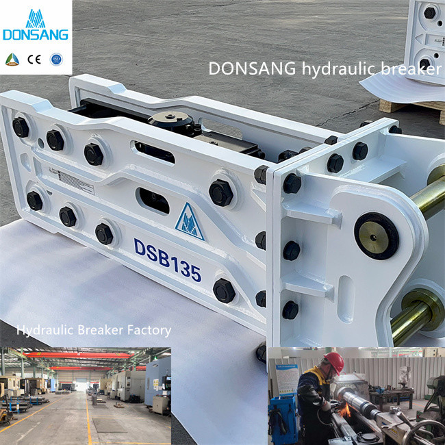 20 Tons Excavator Hydraulic Breaker Hammer 140mm Wide Chisel Box Type Rock Hammer